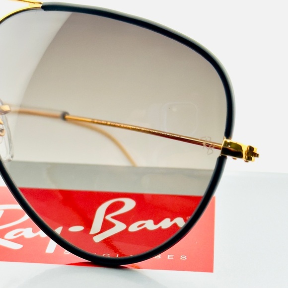 Ray-Ban Aviator Full Color Legend Sunglasses RB3025JM Black&Gold with Gray Lens main image 15